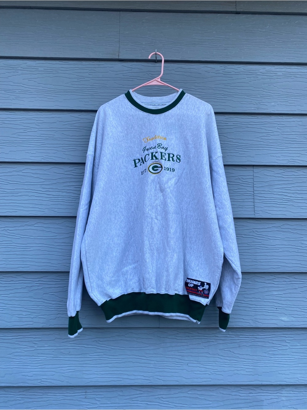 Gray Green Bay Packers vintage crewneck sweatshirt football NFL Legends Athletic